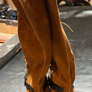 Brown Boots with Buckle Detail